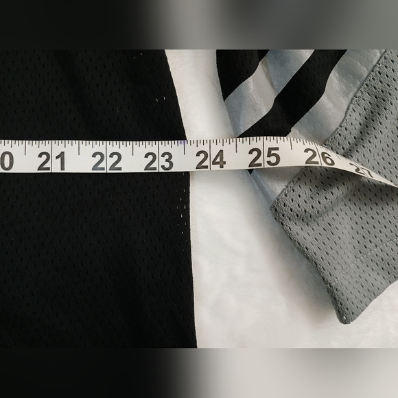 Black and Gray Varsity Bomber Jacket with Sporty Stripes - Picture 7 of 9